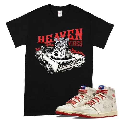 TeeVivo Jordan 1 High Rare Air Cinnabar Shirt, Heaven vibes Shirt, High Rare Air Cinnabar 1s Shirt, Jordan 1 Outfit