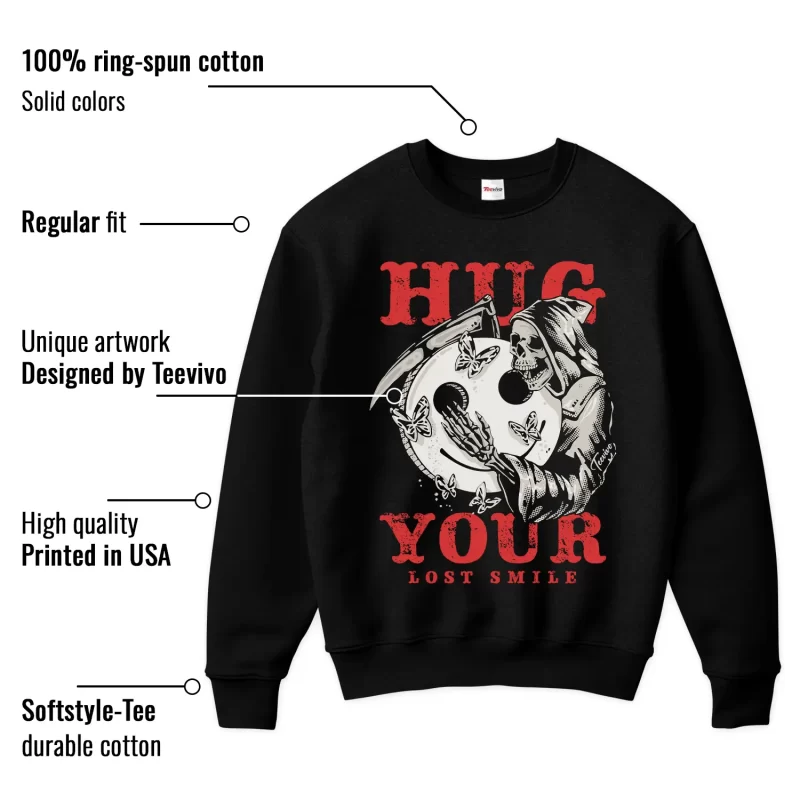 TeeVivo Jordan 1 High Rare Air Cinnabar Sweatshirt, Hug your lost smile Sweatshirt, High Rare Air Cinnabar 1s Sweatshirt, Jordan 1 Outfit