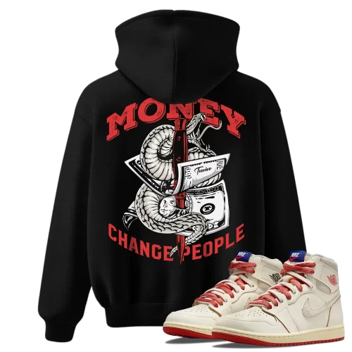 TeeVivo Jordan 1 High Rare Air Cinnabar Hoodie, Money change people Hoodie, High Rare Air Cinnabar 1s Hoodie, Jordan 1 Outfit