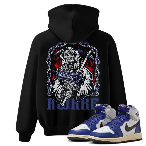 TeeVivo Jordan 1 High Rare Air Deep Royal Blue Hoodie, Awake Hoodie, High Rare Air Deep Royal Blue 1s Hoodie, Jordan 1 Outfit