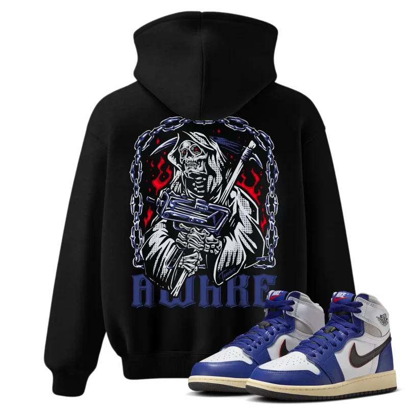 TeeVivo Jordan 1 High Rare Air Deep Royal Blue Hoodie, Awake Hoodie, High Rare Air Deep Royal Blue 1s Hoodie, Jordan 1 Outfit