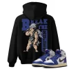 TeeVivo Jordan 1 High Rare Air Deep Royal Blue Hoodie, Break the rules Hoodie, High Rare Air Deep Royal Blue 1s Hoodie, Jordan 1 Outfit