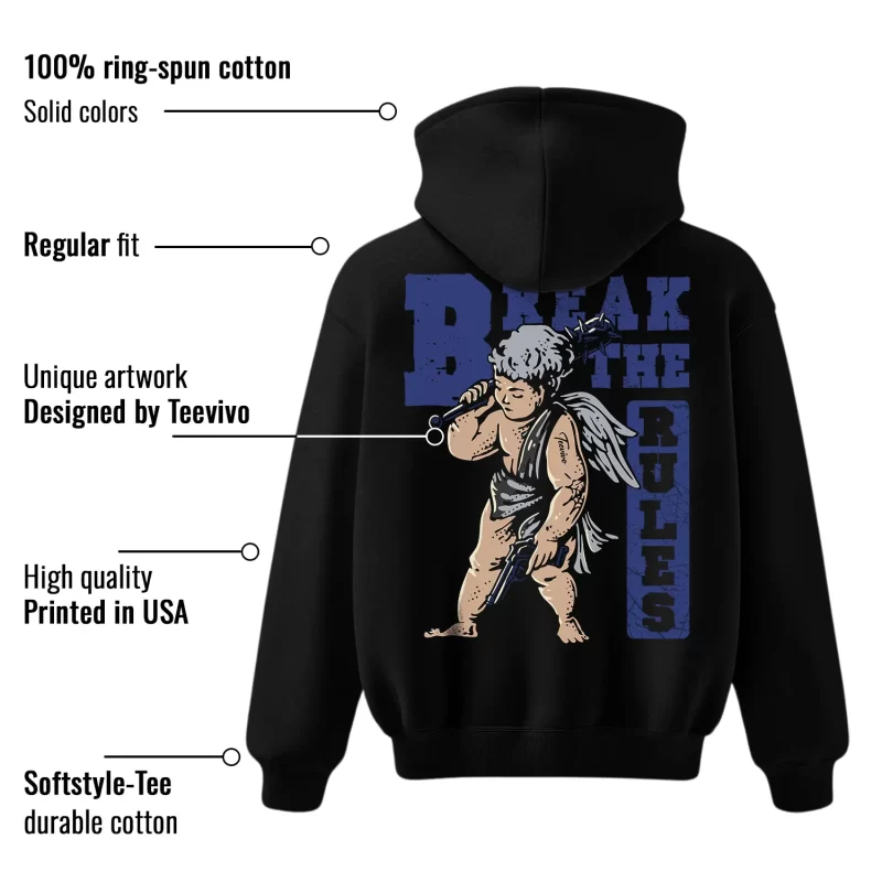 TeeVivo Jordan 1 High Rare Air Deep Royal Blue Hoodie, Break the rules Hoodie, High Rare Air Deep Royal Blue 1s Hoodie, Jordan 1 Outfit