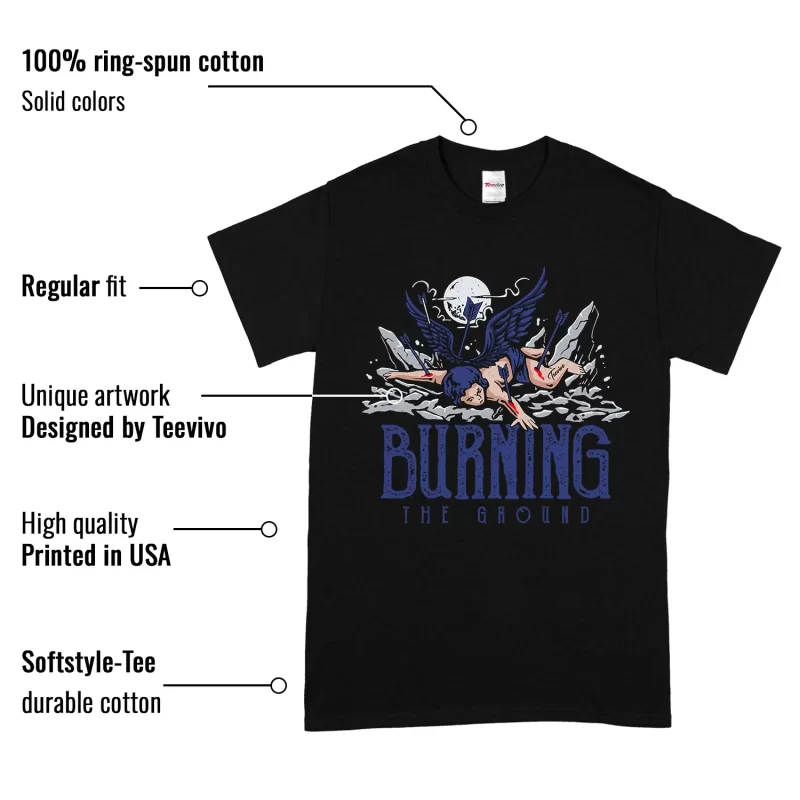 TeeVivo Jordan 1 High Rare Air Deep Royal Blue Shirt, Burning the ground Shirt, High Rare Air Deep Royal Blue 1s Shirt, Jordan 1 Outfit