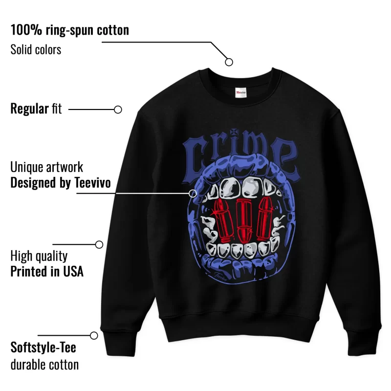 TeeVivo Jordan 1 High Rare Air Deep Royal Blue Sweatshirt, Crime Sweatshirt, High Rare Air Deep Royal Blue 1s Sweatshirt, Jordan 1 Outfit