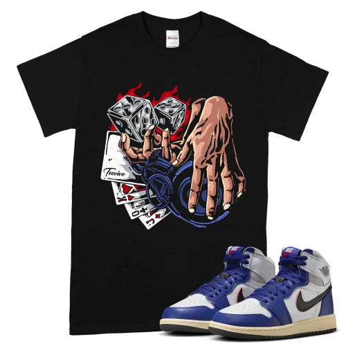 TeeVivo Jordan 1 High Rare Air Deep Royal Blue Shirt, Gambling Shirt, High Rare Air Deep Royal Blue 1s Shirt, Jordan 1 Outfit