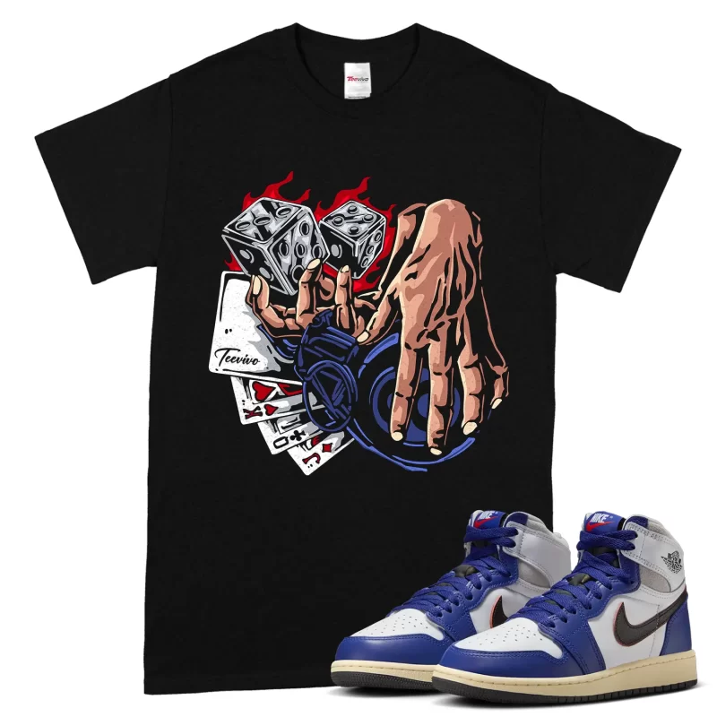 TeeVivo Jordan 1 High Rare Air Deep Royal Blue Shirt, Gambling Shirt, High Rare Air Deep Royal Blue 1s Shirt, Jordan 1 Outfit