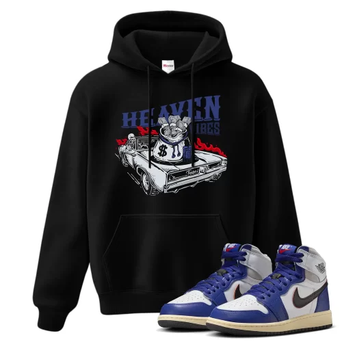 TeeVivo Jordan 1 High Rare Air Deep Royal Blue Hoodie, Heaven vibes Hoodie, High Rare Air Deep Royal Blue 1s Hoodie, Jordan 1 Outfit