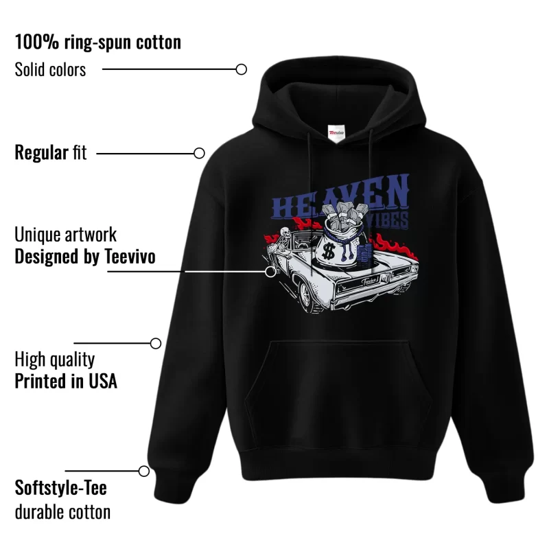 TeeVivo Jordan 1 High Rare Air Deep Royal Blue Hoodie, Heaven vibes Hoodie, High Rare Air Deep Royal Blue 1s Hoodie, Jordan 1 Outfit