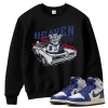 TeeVivo Jordan 1 High Rare Air Deep Royal Blue Sweatshirt, Heaven vibes Sweatshirt, High Rare Air Deep Royal Blue 1s Sweatshirt, Jordan 1 Outfit