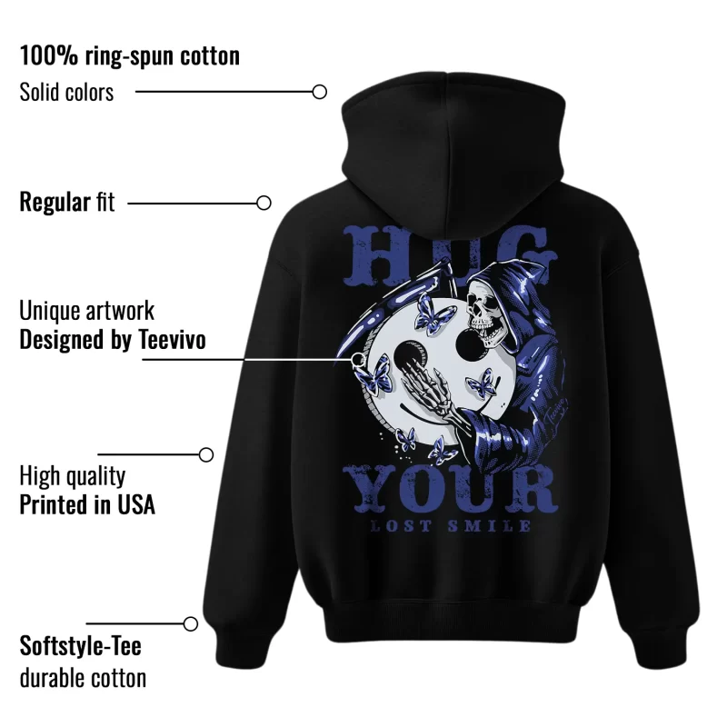 TeeVivo Jordan 1 High Rare Air Deep Royal Blue Hoodie, Hug your lost smile Hoodie, High Rare Air Deep Royal Blue 1s Hoodie, Jordan 1 Outfit