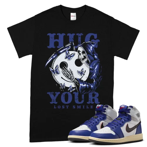 TeeVivo Jordan 1 High Rare Air Deep Royal Blue Shirt, Hug your lost smile Shirt, High Rare Air Deep Royal Blue 1s Shirt, Jordan 1 Outfit