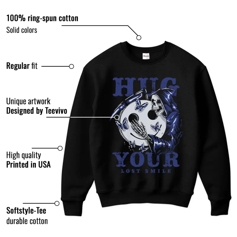 TeeVivo Jordan 1 High Rare Air Deep Royal Blue Sweatshirt, Hug your lost smile Sweatshirt, High Rare Air Deep Royal Blue 1s Sweatshirt, Jordan 1 Outfit