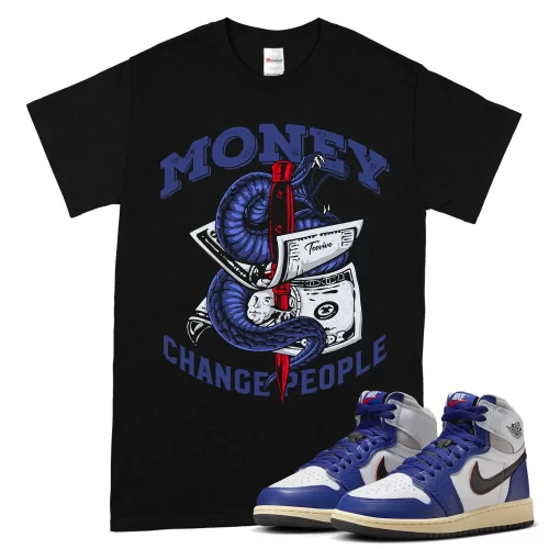 TeeVivo Jordan 1 High Rare Air Deep Royal Blue Shirt, Money change people Shirt, High Rare Air Deep Royal Blue 1s Shirt, Jordan 1 Outfit