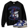 TeeVivo Jordan 1 High Rare Air Deep Royal Blue Sweatshirt, Money change people Sweatshirt, High Rare Air Deep Royal Blue 1s Sweatshirt, Jordan 1 Outfit
