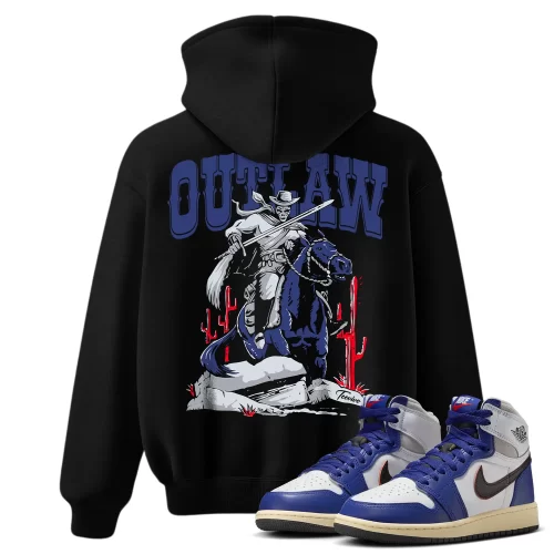 TeeVivo Jordan 1 High Rare Air Deep Royal Blue Hoodie, Outlaw Hoodie, High Rare Air Deep Royal Blue 1s Hoodie, Jordan 1 Outfit