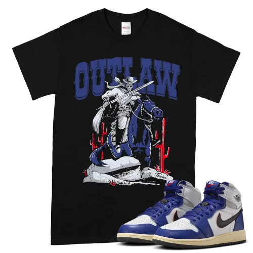 TeeVivo Jordan 1 High Rare Air Deep Royal Blue Shirt, Outlaw Shirt, High Rare Air Deep Royal Blue 1s Shirt, Jordan 1 Outfit