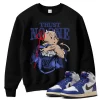 TeeVivo Jordan 1 High Rare Air Deep Royal Blue Sweatshirt, Trust no one Sweatshirt, High Rare Air Deep Royal Blue 1s Sweatshirt, Jordan 1 Outfit