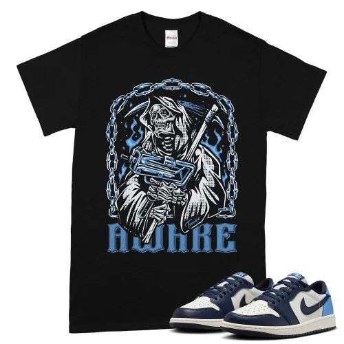 TeeVivo Jordan 1 Low Obsidian UNC Shirt, Awake Shirt, Low Obsidian UNC 1s Shirt, Jordan 1 Outfit