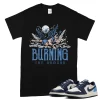 TeeVivo Jordan 1 Low Obsidian UNC Shirt, Burning the ground Shirt, Low Obsidian UNC 1s Shirt, Jordan 1 Outfit