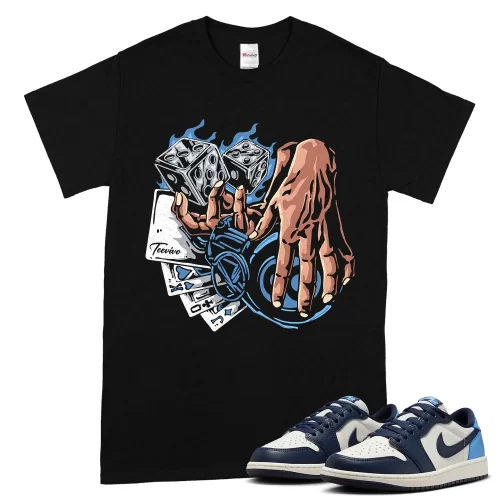 TeeVivo Jordan 1 Low Obsidian UNC Shirt, Gambling Shirt, Low Obsidian UNC 1s Shirt, Jordan 1 Outfit