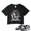 TeeVivo Jordan 1 Low Obsidian UNC Crop Top, God Daaamn Crop Top, Low Obsidian UNC 1s Crop Top, Jordan 1 Outfit