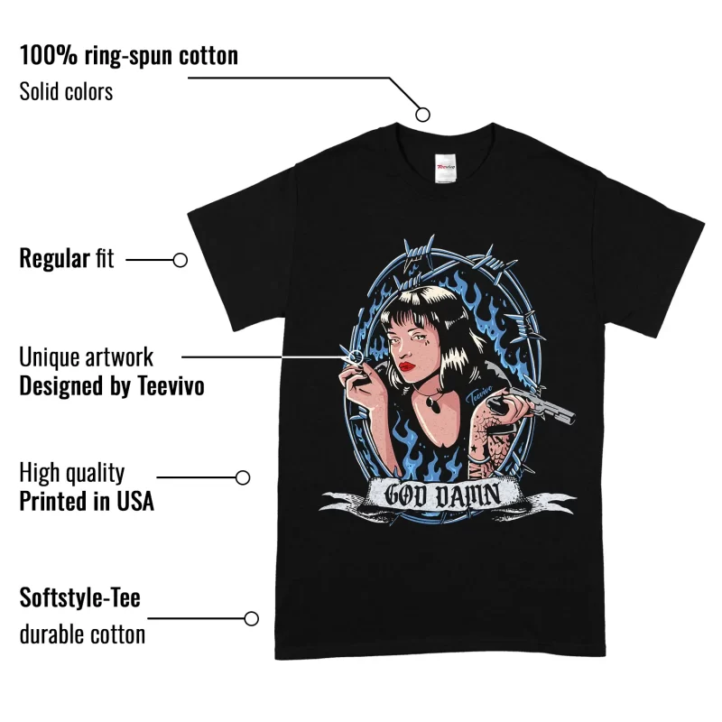 TeeVivo Jordan 1 Low Obsidian UNC Shirt, God Daaamn Shirt, Low Obsidian UNC 1s Shirt, Jordan 1 Outfit