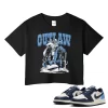 TeeVivo Jordan 1 Low Obsidian UNC Crop Top, Outlaw Crop Top, Low Obsidian UNC 1s Crop Top, Jordan 1 Outfit