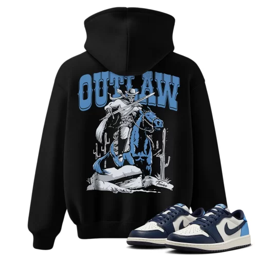 TeeVivo Jordan 1 Low Obsidian UNC Hoodie, Outlaw Hoodie, Low Obsidian UNC 1s Hoodie, Jordan 1 Outfit