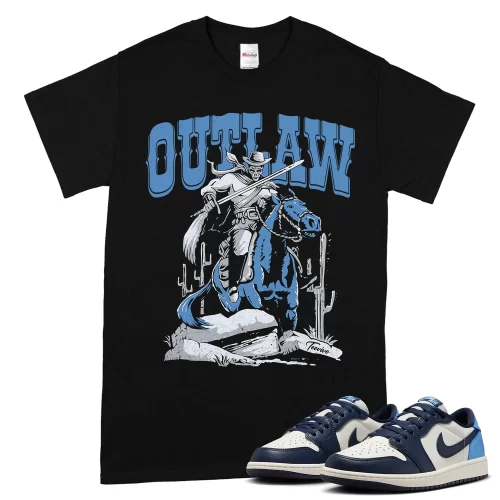 TeeVivo Jordan 1 Low Obsidian UNC Shirt, Outlaw Shirt, Low Obsidian UNC 1s Shirt, Jordan 1 Outfit