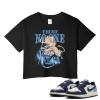 TeeVivo Jordan 1 Low Obsidian UNC Crop Top, Trust no one Crop Top, Low Obsidian UNC 1s Crop Top, Jordan 1 Outfit