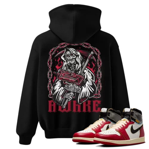 TeeVivo Hoodie Match Air Jordan 1 Retro High Union LA Chicago Shadow Awake – Air Jordan 1 Hoodie, AJ1 Hoodie