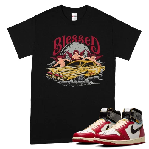 TeeVivo T-Shirt Match Air Jordan 1 Retro High Union LA Chicago Shadow Blessed – Air Jordan 1 Shirt, AJ1 Shirt