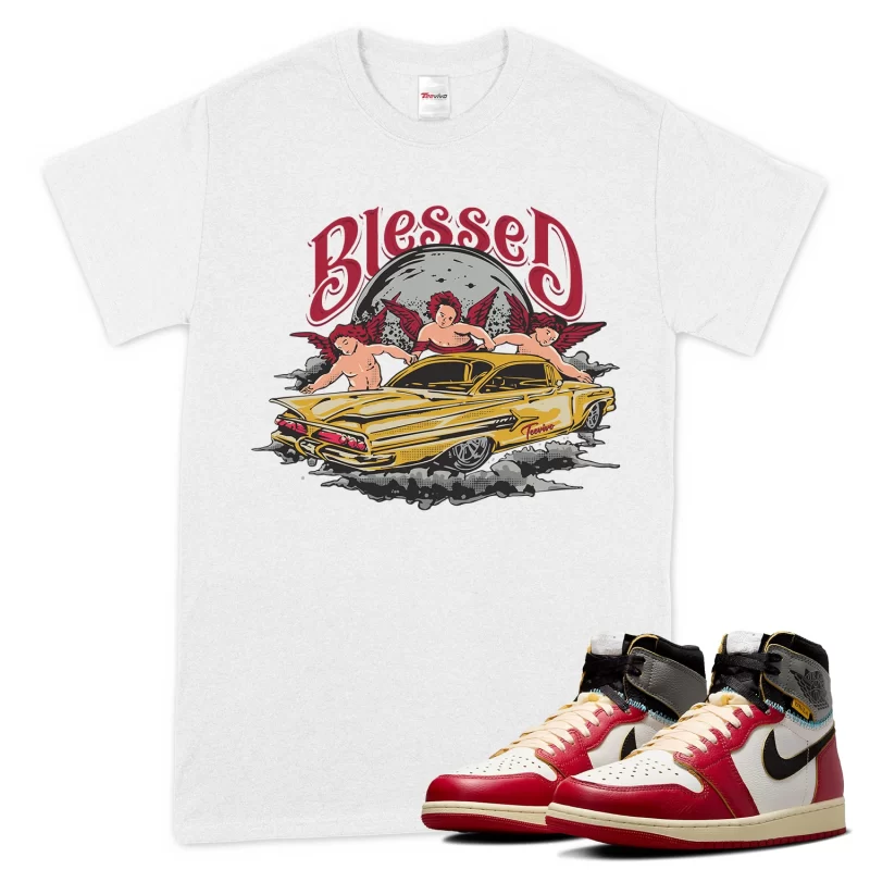 TeeVivo T-Shirt Match Air Jordan 1 Retro High Union LA Chicago Shadow Blessed – Air Jordan 1 Shirt, AJ1 Shirt