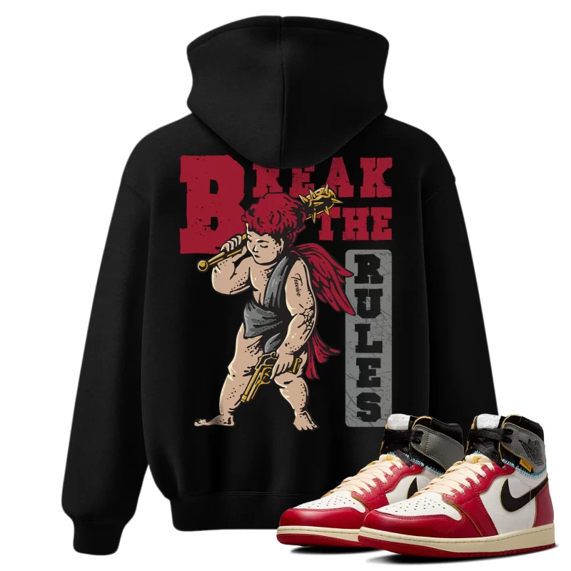 TeeVivo Hoodie Match Air Jordan 1 Retro High Union LA Chicago Shadow Break the rules – Air Jordan 1 Hoodie, AJ1 Hoodie