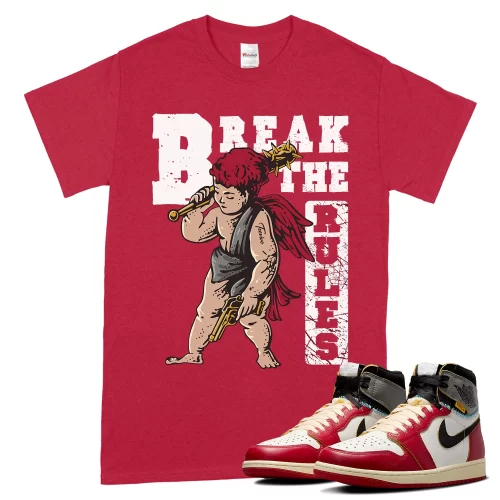 TeeVivo T-Shirt Match Air Jordan 1 Retro High Union LA Chicago Shadow Break the rules – Air Jordan 1 Shirt, AJ1 Shirt