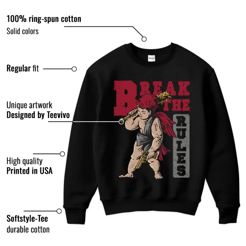 TeeVivo Sweatshirt Match Air Jordan 1 Retro High Union LA Chicago Shadow Break the rules – Air Jordan 1 Sweatshirt, AJ1 Sweatshirt