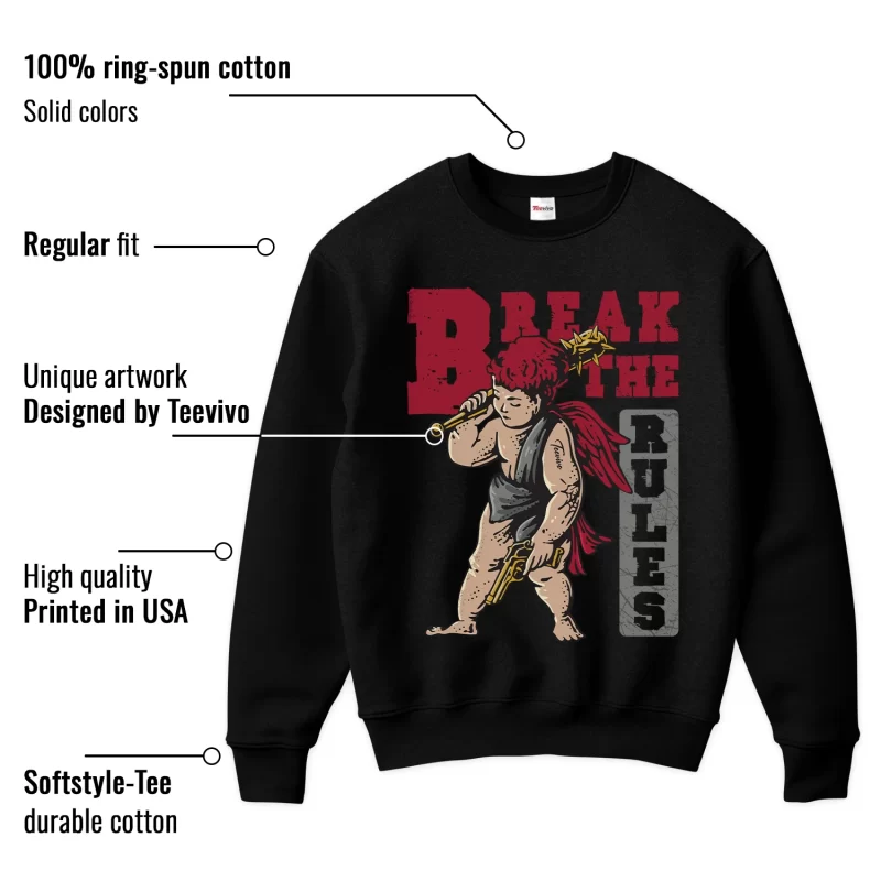 TeeVivo Sweatshirt Match Air Jordan 1 Retro High Union LA Chicago Shadow Break the rules – Air Jordan 1 Sweatshirt, AJ1 Sweatshirt