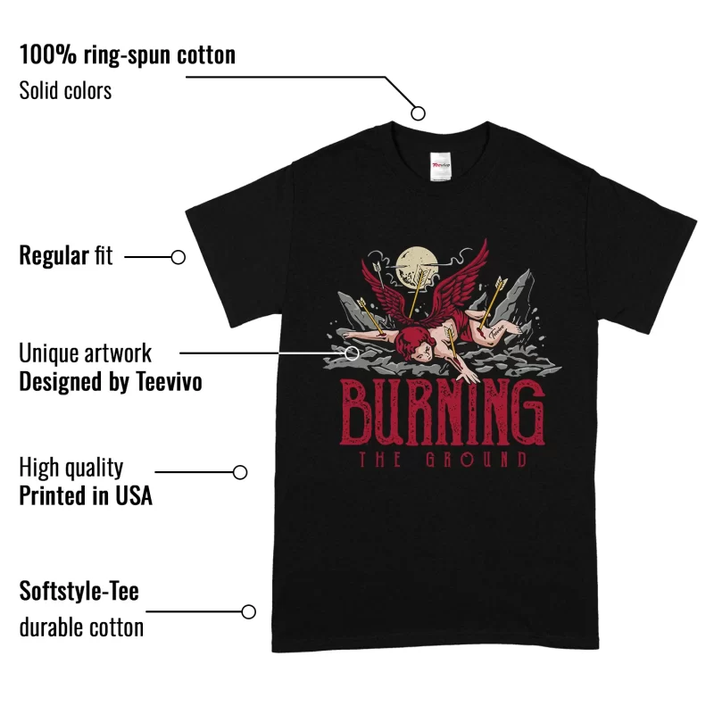 TeeVivo T-Shirt Match Air Jordan 1 Retro High Union LA Chicago Shadow Burning the ground – Air Jordan 1 Shirt, AJ1 Shirt