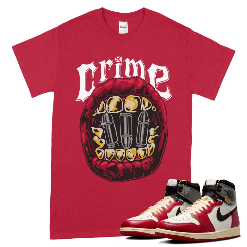 TeeVivo T-Shirt Match Air Jordan 1 Retro High Union LA Chicago Shadow Crime – Air Jordan 1 Shirt, AJ1 Shirt
