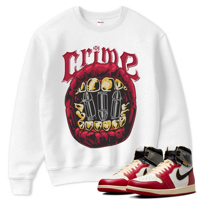 TeeVivo Sweatshirt Match Air Jordan 1 Retro High Union LA Chicago Shadow Crime – Air Jordan 1 Sweatshirt, AJ1 Sweatshirt