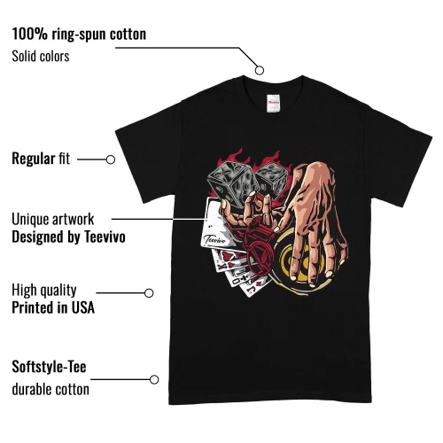 TeeVivo T-Shirt Match Air Jordan 1 Retro High Union LA Chicago Shadow Gambling – Air Jordan 1 Shirt, AJ1 Shirt