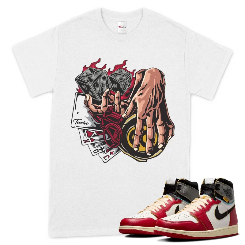 TeeVivo T-Shirt Match Air Jordan 1 Retro High Union LA Chicago Shadow Gambling – Air Jordan 1 Shirt, AJ1 Shirt
