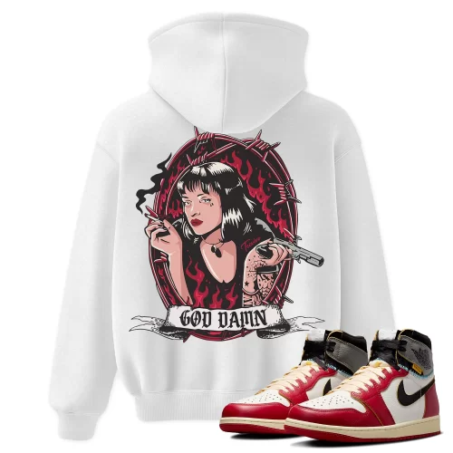 TeeVivo Hoodie Match Air Jordan 1 Retro High Union LA Chicago Shadow God Daaamn – Air Jordan 1 Hoodie, AJ1 Hoodie