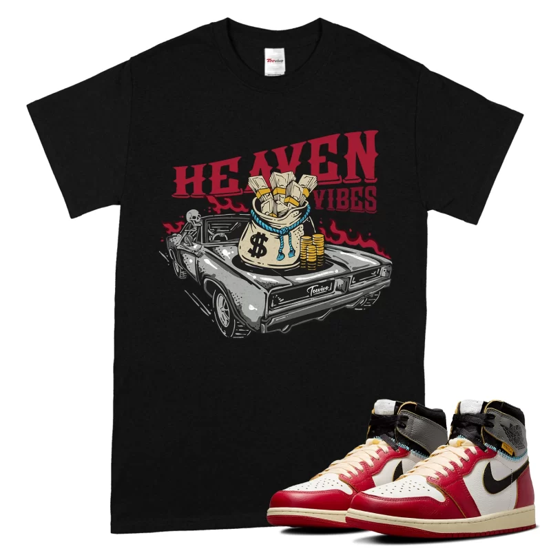 TeeVivo T-Shirt Match Air Jordan 1 Retro High Union LA Chicago Shadow Heaven vibes – Air Jordan 1 Shirt, AJ1 Shirt