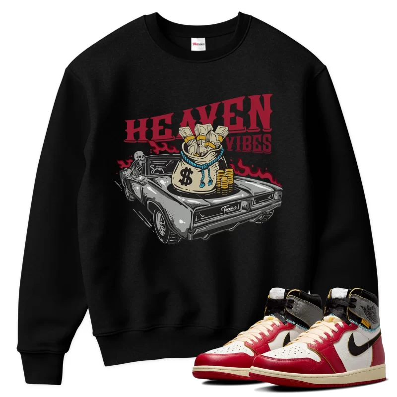 TeeVivo Sweatshirt Match Air Jordan 1 Retro High Union LA Chicago Shadow Heaven vibes – Air Jordan 1 Sweatshirt, AJ1 Sweatshirt
