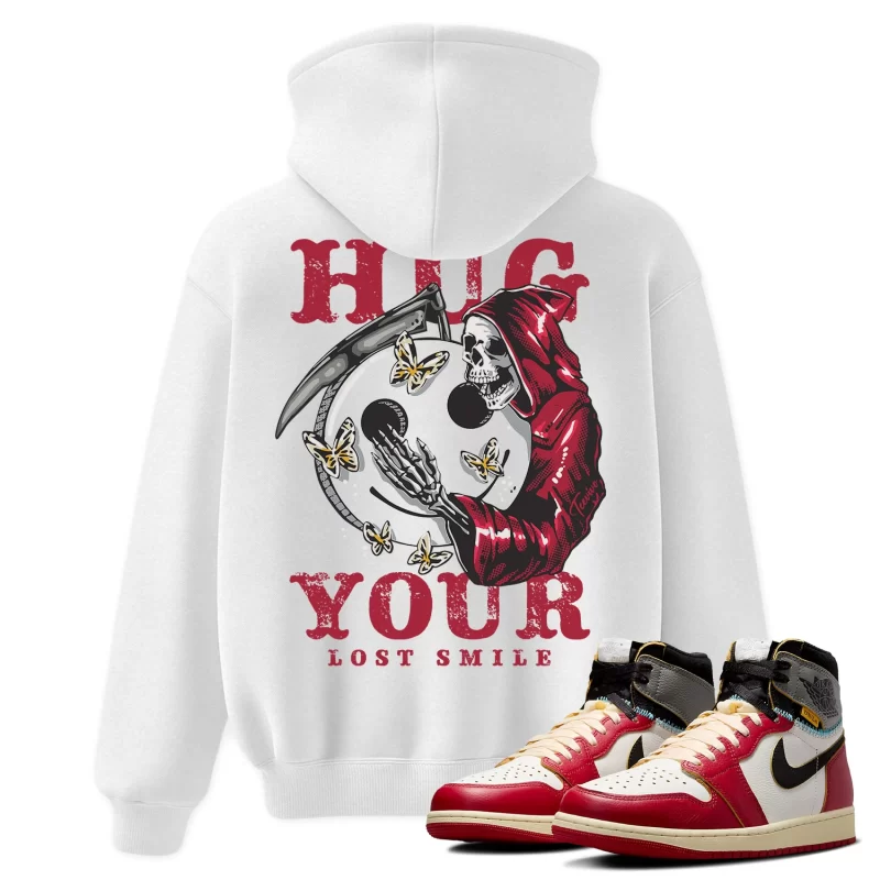 TeeVivo Hoodie Match Air Jordan 1 Retro High Union LA Chicago Shadow Hug your lost smile – Air Jordan 1 Hoodie, AJ1 Hoodie