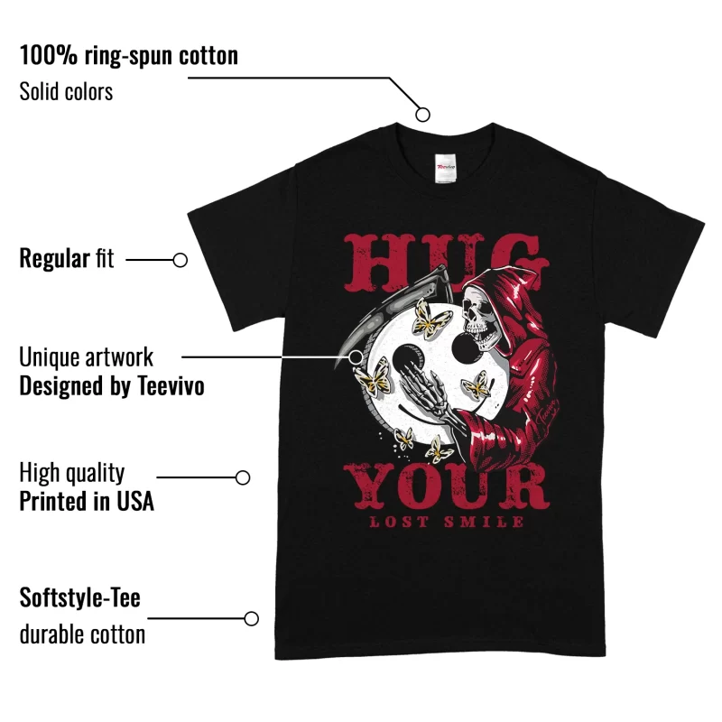 TeeVivo T-Shirt Match Air Jordan 1 Retro High Union LA Chicago Shadow Hug your lost smile – Air Jordan 1 Shirt, AJ1 Shirt
