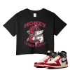 TeeVivo Crop Top Match Air Jordan 1 Retro High Union LA Chicago Shadow Money change people – Air Jordan 1 Crop Top, AJ1 Crop Top