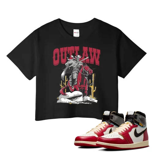 TeeVivo Crop Top Match Air Jordan 1 Retro High Union LA Chicago Shadow Outlaw – Air Jordan 1 Crop Top, AJ1 Crop Top